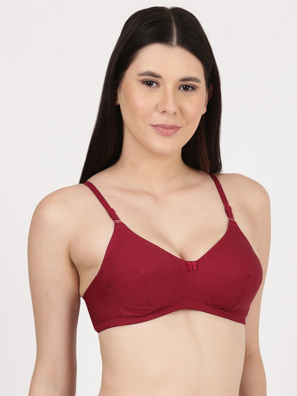Buy_Blossom_support_bra_Honest_cotton_double_layered_full_coverage_Maroon