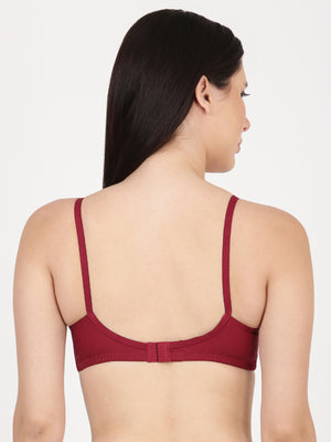 Buy_Blossom_support_bra_Honest_cotton_double_layered_full_coverage_Maroon