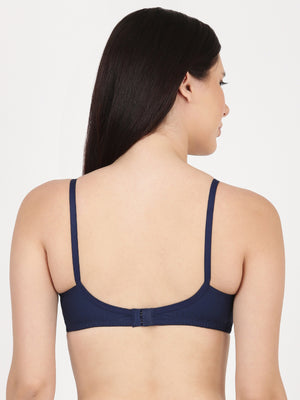 Buy_Blossom_support_bra_Honest_cotton_double_layered_full_coverage_Navy-Blue