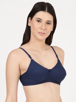 Buy_Blossom_support_bra_Honest_cotton_double_layered_full_coverage_Navy-Blue