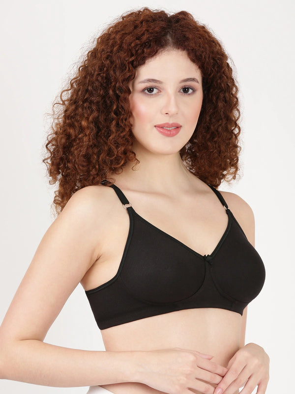 Buy_Blossom_tshirt_Bra_Lara_molded_bra_single_layered_bra_cotton_polyester_Black