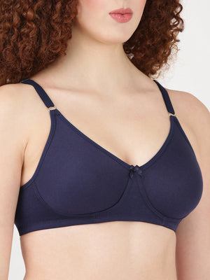 Buy_Blossom_tshirt_Bra_Lara_molded_bra_single_layered_bra_cotton_polyester_Navy-Blue