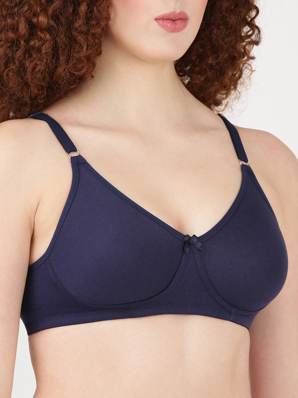 Buy_Blossom_tshirt_Bra_Lara_molded_bra_single_layered_bra_cotton_polyester_Navy-Blue