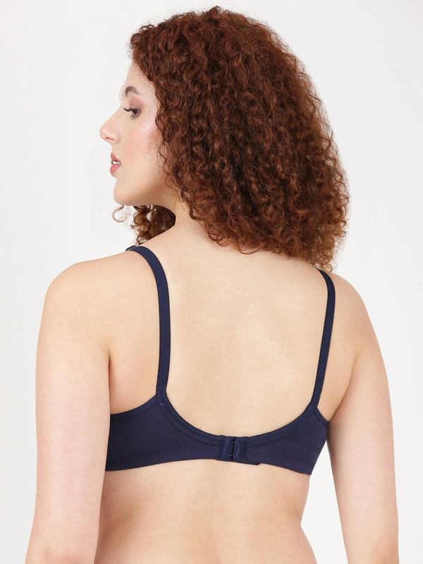 Buy_Blossom_tshirt_Bra_Lara_molded_bra_single_layered_bra_cotton_polyester_Navy-Blue