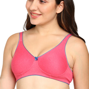 Buy_Blossom_tshirt_bra_Brilliant_cotton_polyester_non-padded_moulded_cups_Dark-Peach