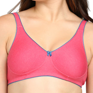 Buy_Blossom_tshirt_bra_Brilliant_cotton_polyester_non-padded_moulded_cups_Dark-Peach