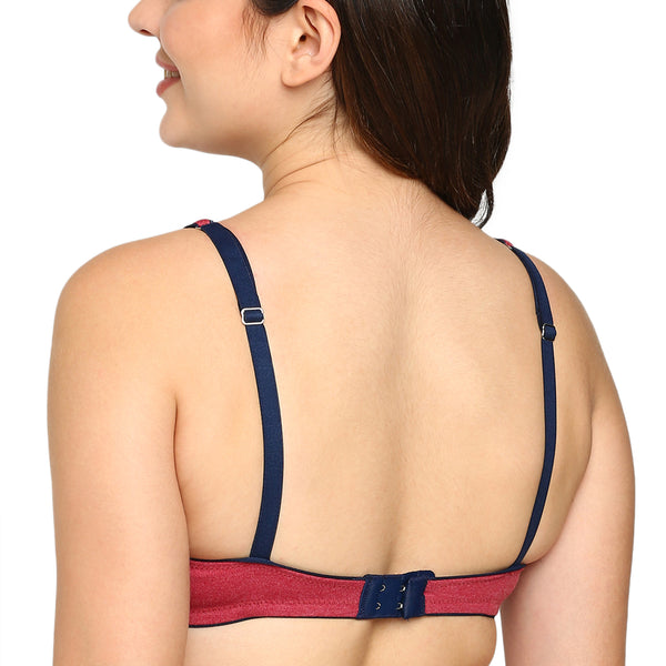 Buy_Blossom_tshirt_bra_Brilliant_cotton_polyester_non-padded_moulded_cups_Maroon