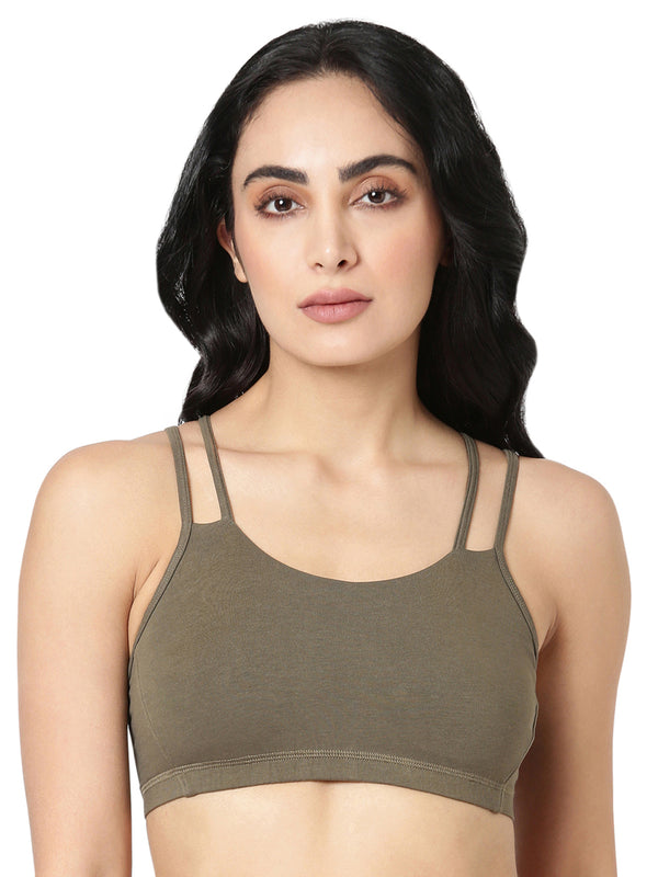 Criss Cross Teen Bra - Cotton Stretch Slip-On for Girls