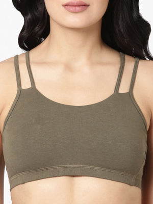 Criss Cross Teen Bra - Cotton Stretch Slip-On for Girls