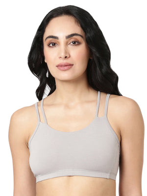 Criss Cross Teen Bra - Cotton Stretch Slip-On for Girls
