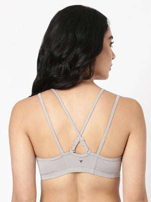 Criss Cross Teen Bra - Cotton Stretch Slip-On for Girls