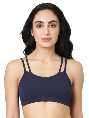 Criss Cross Teen Bra - Cotton Stretch Slip-On for Girls