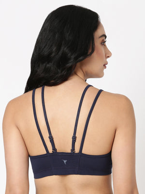 Criss Cross Teen Bra - Cotton Stretch Slip-On for Girls