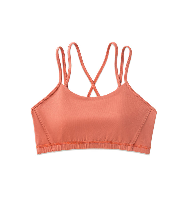Criss Cross Teen Bra - Cotton Stretch Slip-On for Girls