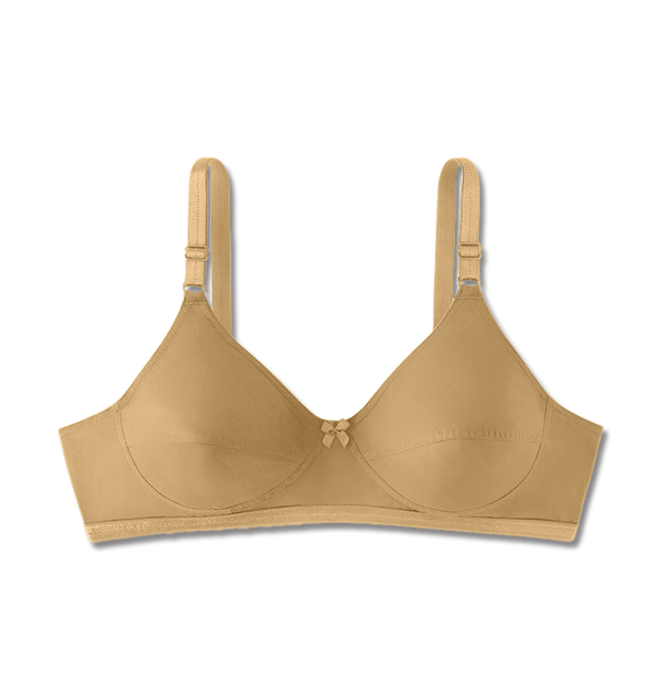 Care U - Post-Surgery Cotton Bra with Foam Inserts, Full Coverage & U-Back Support