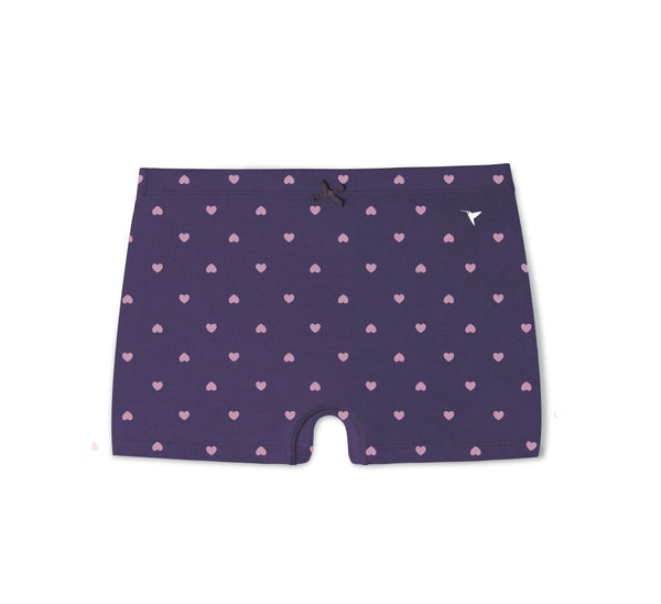 Cherry Pop Shorts - Soft Modal Full Coverage Inner Elastic Waistband Mid-rise Combination of Printed & Plain Shorts_Pack of 3