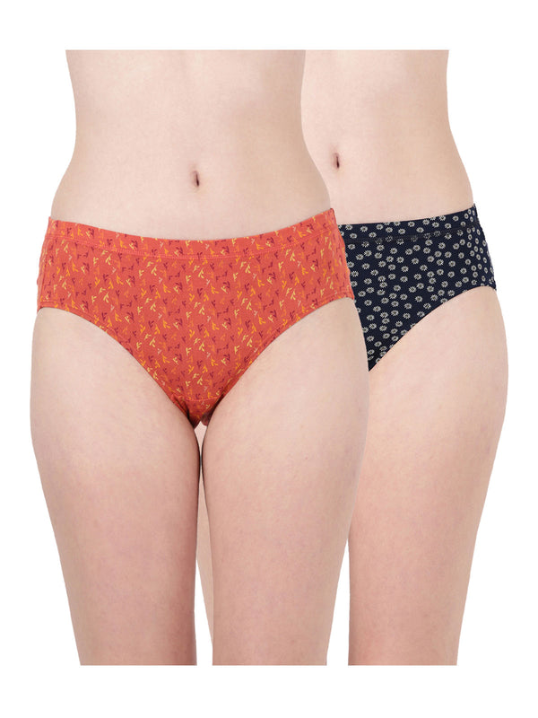 Dazzle Print - Ultra Soft Printed Modal Hipster Panty With Full Coverage And Seamless Look _Pack Of 2