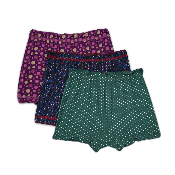 Kids Bloomer Dark Panty - Soft Cotton Under wear Pack of 3