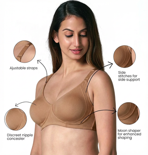 Encircle Bra - Wirefree Support Bra – Non Padded, Wide Strap and Side Support