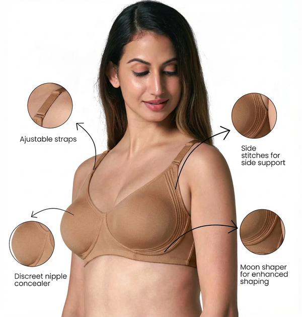 Encircle Bra - Wirefree Support Bra – Non Padded, Wide Strap and Side Support