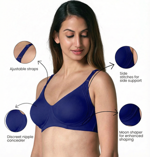 Encircle Bra - Wirefree Support Bra – Non Padded, Wide Strap and Side Support