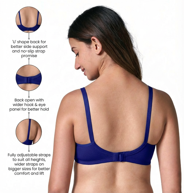 Encircle Bra - Wirefree Support Bra – Non Padded, Wide Strap and Side Support