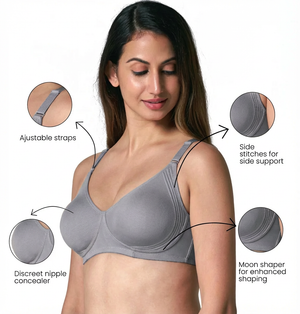 Encircle Bra - Wirefree Support Bra – Non Padded, Wide Strap and Side Support