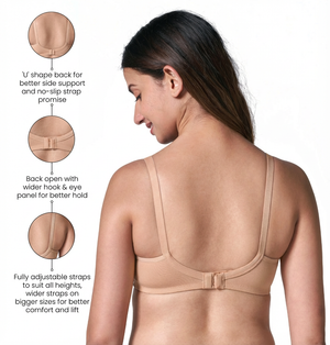 Encircle Bra - Wirefree Support Bra – Non Padded, Wide Strap and Side Support