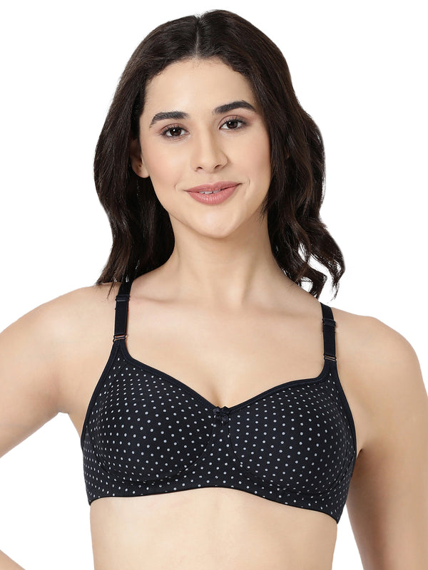 Floret Bra - Printed Cotton-Poly Blends with Moulded Cups