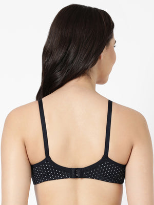 Floret Bra - Printed Cotton-Poly Blends with Moulded Cups