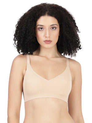 Glossy Pad - Seamless Bonded Full Coverage Bra With Removable Pads For Support And Invisible Look