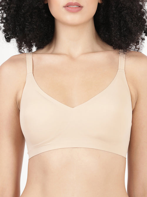 Glossy Pad - Seamless Bonded Full Coverage Bra With Removable Pads For Support And Invisible Look