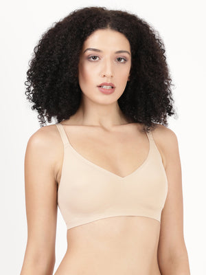 Glossy Pad - Seamless Bonded Full Coverage Bra With Removable Pads For Support And Invisible Look