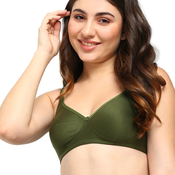Gracious Bra - Moulded Cups Cotton-Poly Bra With Comfort