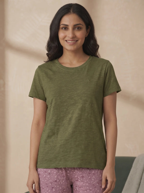 BL LW T 11 - Relaxed Lounge Fit - 100% Cotton Slub Lightweight Fabric with Classic Round Neckline