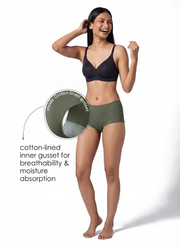 Boy Leg Bond -Bonded free-cut leg openings with a cotton-lined gusset and a seamless look with no visible panty lines _ Pack of 1