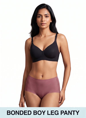Boy Leg Bond -Bonded free-cut leg openings with a cotton-lined gusset and a seamless look with no visible panty lines _ Pack of 1