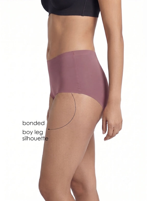 Boy Leg Bond -Bonded free-cut leg openings with a cotton-lined gusset and a seamless look with no visible panty lines _ Pack of 1