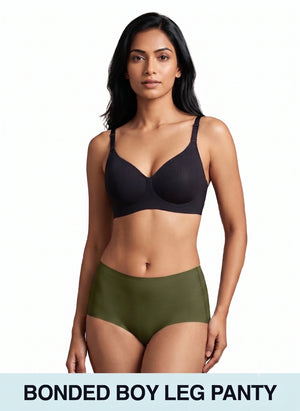 Boy Leg Bond -Bonded free-cut leg openings with a cotton-lined gusset and a seamless look with no visible panty lines _ Pack of 1