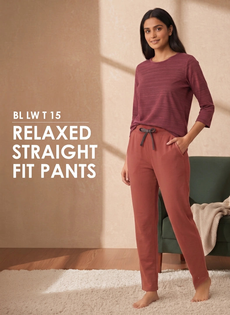 BL LW B 15 - Lightweight Straight Fit Lounge Pants with Drawstring Waist & Side Pockets