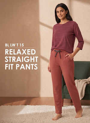 BL LW B 15 - Lightweight Straight Fit Lounge Pants with Drawstring Waist & Side Pockets
