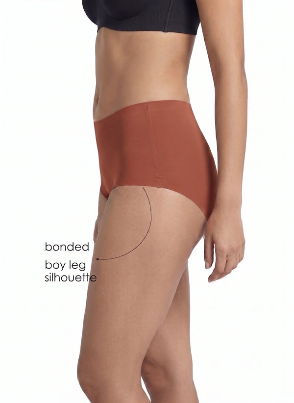 Boy Leg Bond -Bonded free-cut leg openings with a cotton-lined gusset and a seamless look with no visible panty lines _ Pack of 1