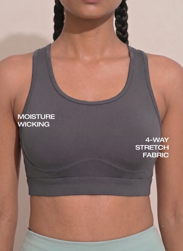 BL AL S 21 - Ventilated Racerback Sports Bra with Molded Cups, Moisture-Wicking Fabric, Wide Support Band & Full-Mobility Comfort for Active and Everyday Wear