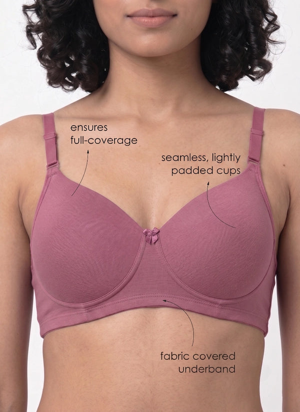 Mellow Pad - Ultrasoft Modal Full Coverage Light Padding Bra For a Seamless Look