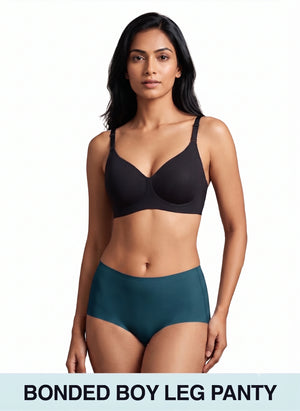 Boy Leg Bond -Bonded free-cut leg openings with a cotton-lined gusset and a seamless look with no visible panty lines _ Pack of 1