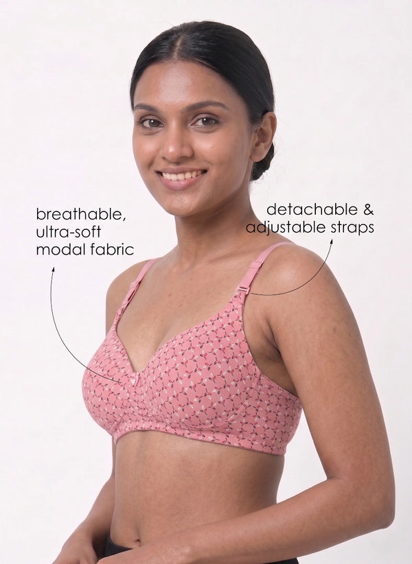 Lush Print Pad - Ultra Soft Modal Medium Padded Printed Bra