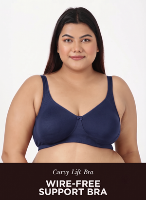 Curvy Lift - Wire-Free Support Bra with Full Coverage, Nipple Concealer, Side Support & Cushioned Straps