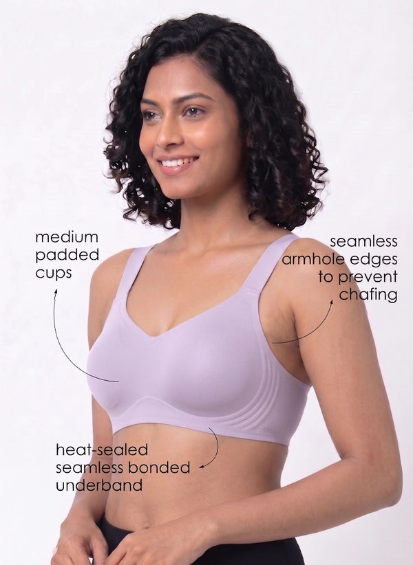 BL BN B 62 - Full Coverage Seamless Removable Medium Padded Cups, Non-Wired Bonded Bra