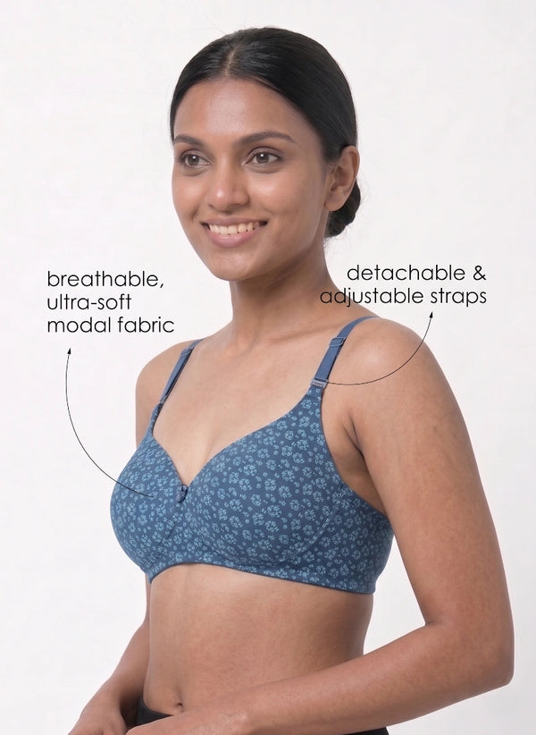 Lush Print Pad - Ultra Soft Modal Medium Padded Printed Bra