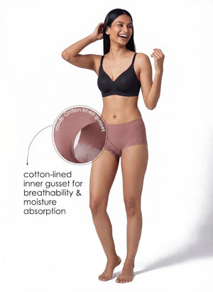 Boy Leg Bond -Bonded free-cut leg openings with a cotton-lined gusset and a seamless look with no visible panty lines _ Pack of 1